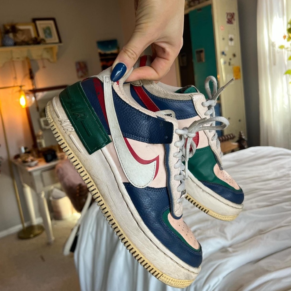 Nike Air Force 1 Low Shadow Sneakers in Mystic Navy